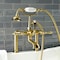 Kingston Brass AE103T7 Deck Mount Clawfoot Tub Faucet, Brushed Brass AE103T7 - alternate 5